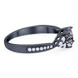 Vintage Style Round Natural Stone Ring