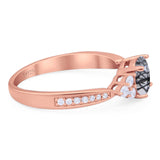 Vintage Style Round Natural Stone Ring