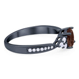 Vintage Style Round Natural Stone Ring