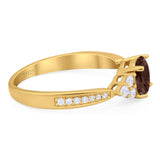 Vintage Style Round Natural Stone Ring