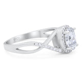 Art Deco Oval Natural Stone Infinity Ring