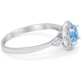 Art Deco Round Natural Stone Flower Ring