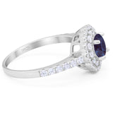 Art Deco Round Natural Stone Floral Ring