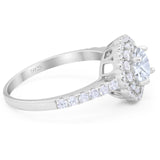 Art Deco Round Natural Stone Floral Ring