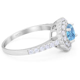 Art Deco Round Natural Stone Floral Ring