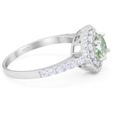 Art Deco Round Natural Stone Floral Ring