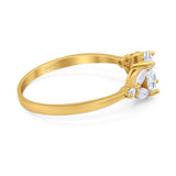 Art Deco Oval Trillium Ring