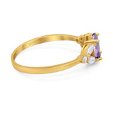 Art Deco Oval Trillium Ring