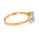 Art Deco Oval Trillium Ring