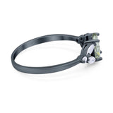 Art Deco Oval Trillium Ring