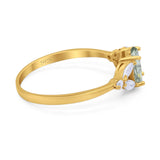 Art Deco Oval Trillium Ring