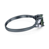 Art Deco Oval Trillium Ring