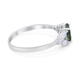 Art Deco Oval Trillium Ring