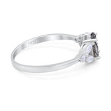 Art Deco Oval Trillium Ring