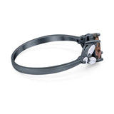 Art Deco Oval Trillium Ring