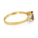 Art Deco Oval Trillium Ring