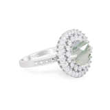 Vintage Style Round Natural Stone Cocktail Ring