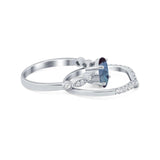 Two Piece Oval Solitaire Ring 