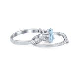 Two Piece Oval Solitaire Ring 