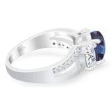 Art Deco Oval Natural Stone Trio Ring