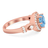 Art Deco Round Natural Stone Wedding Ring