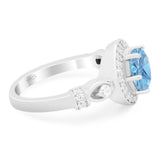 Art Deco Round Natural Stone Wedding Ring