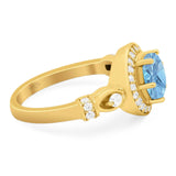 Art Deco Round Natural Stone Wedding Ring