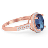 Art Deco Oval Natural Stone Wedding Ring