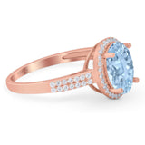 Art Deco Oval Natural Stone Wedding Ring