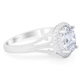 Art Deco Oval Natural Stone Filigree Ring