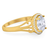 Art Deco Oval Natural Stone Filigree Ring
