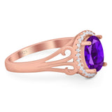 Art Deco Oval Natural Stone Filigree Ring