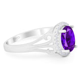 Art Deco Oval Natural Stone Filigree Ring