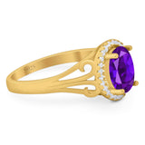 Art Deco Oval Natural Stone Filigree Ring