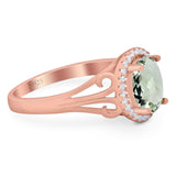 Art Deco Oval Natural Stone Filigree Ring