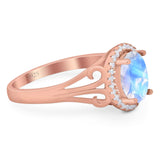 Art Deco Oval Natural Stone Filigree Ring