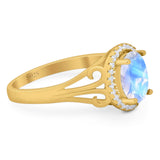 Art Deco Oval Natural Stone Filigree Ring