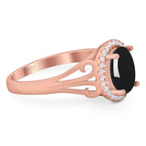 Art Deco Oval Natural Stone Filigree Ring