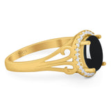 Art Deco Oval Natural Stone Filigree Ring