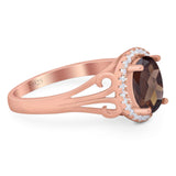 Art Deco Oval Natural Stone Filigree Ring