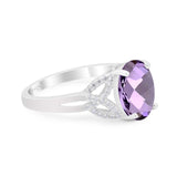 Art Deco Oval Natural Stone Trinity Ring
