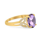 Art Deco Oval Natural Stone Trinity Ring