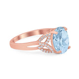 Art Deco Oval Natural Stone Trinity Ring