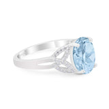 Art Deco Oval Natural Stone Trinity Ring