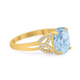 Art Deco Oval Natural Stone Trinity Ring