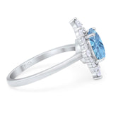 Vintage Style Round Natural Stone Halo Ring