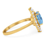 Vintage Style Round Natural Stone Halo Ring