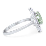 Vintage Style Round Natural Stone Halo Ring