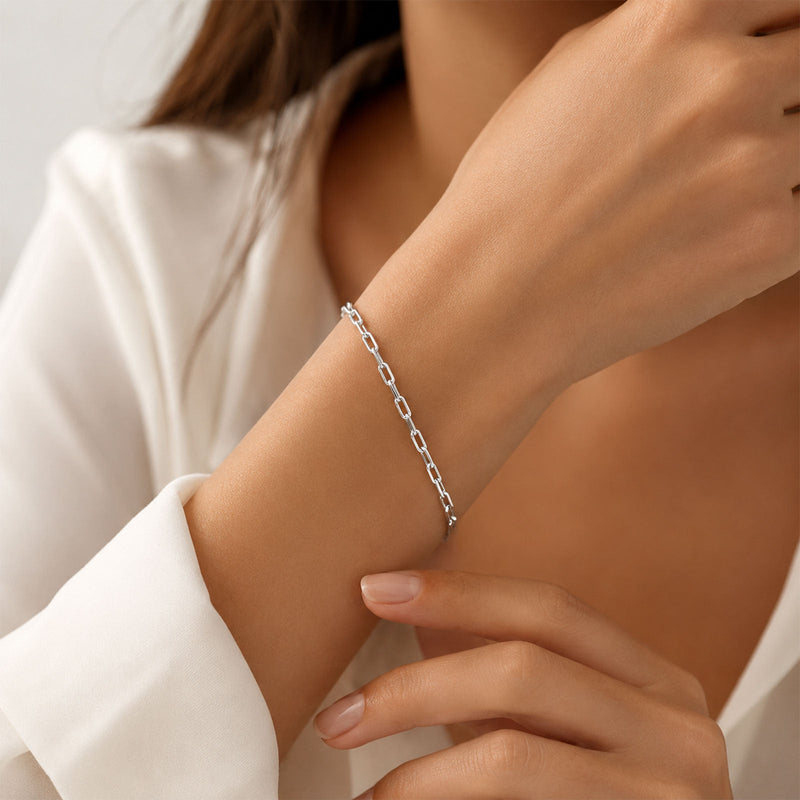 Paperclip Link Adjustable Bracelet