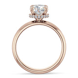 18K Gold IGI Certified Round 1 Carat Lab Grown Diamond Halo Solitaire Ring